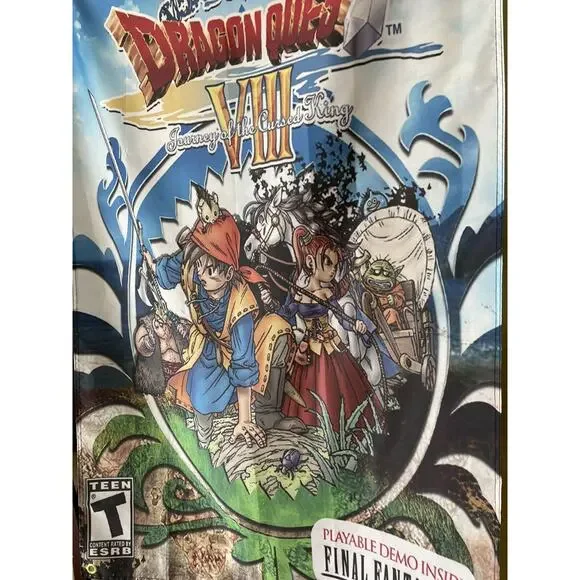Dragon Quest VIII Journey of the Cursed King 5' Flag Banner Sony PS2 PlayStation
